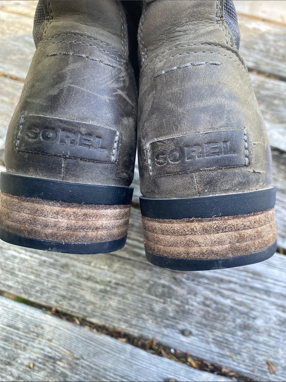 Sorel Emelie Conquest Waterproof Boot Quarry Women's Size 9 Side Zip Olive Green - Picture 10 of 10